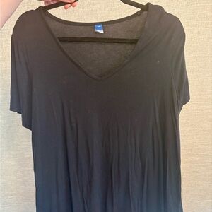 Luxe Black V-Neck Women's Top